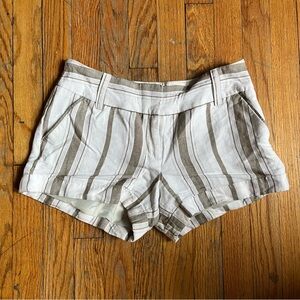 Y2k Express linen pinstripe low rise shorts